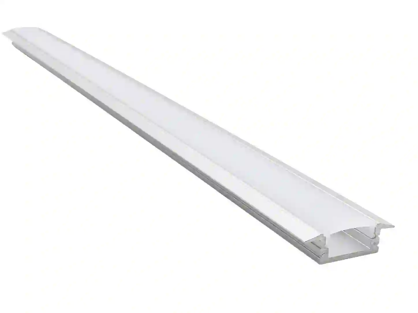 Vestavný hliníkový LED profil MIKRO WIDE IN 25x7 stříbrný celková šířka 25mm kanál 12,5mm výška 7mm